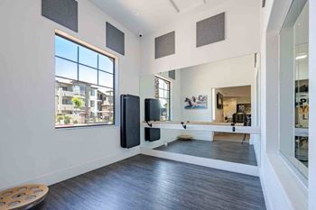 Pilates, yoga and stretching room